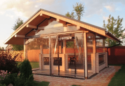 Мягкие окна ПВХ на летнюю кухню